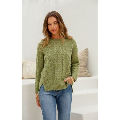 MISS MARLOW CABLE TRIM KNIT