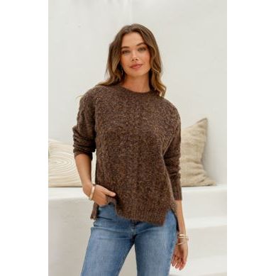 MISS MARLOW CABLE TRIM KNIT