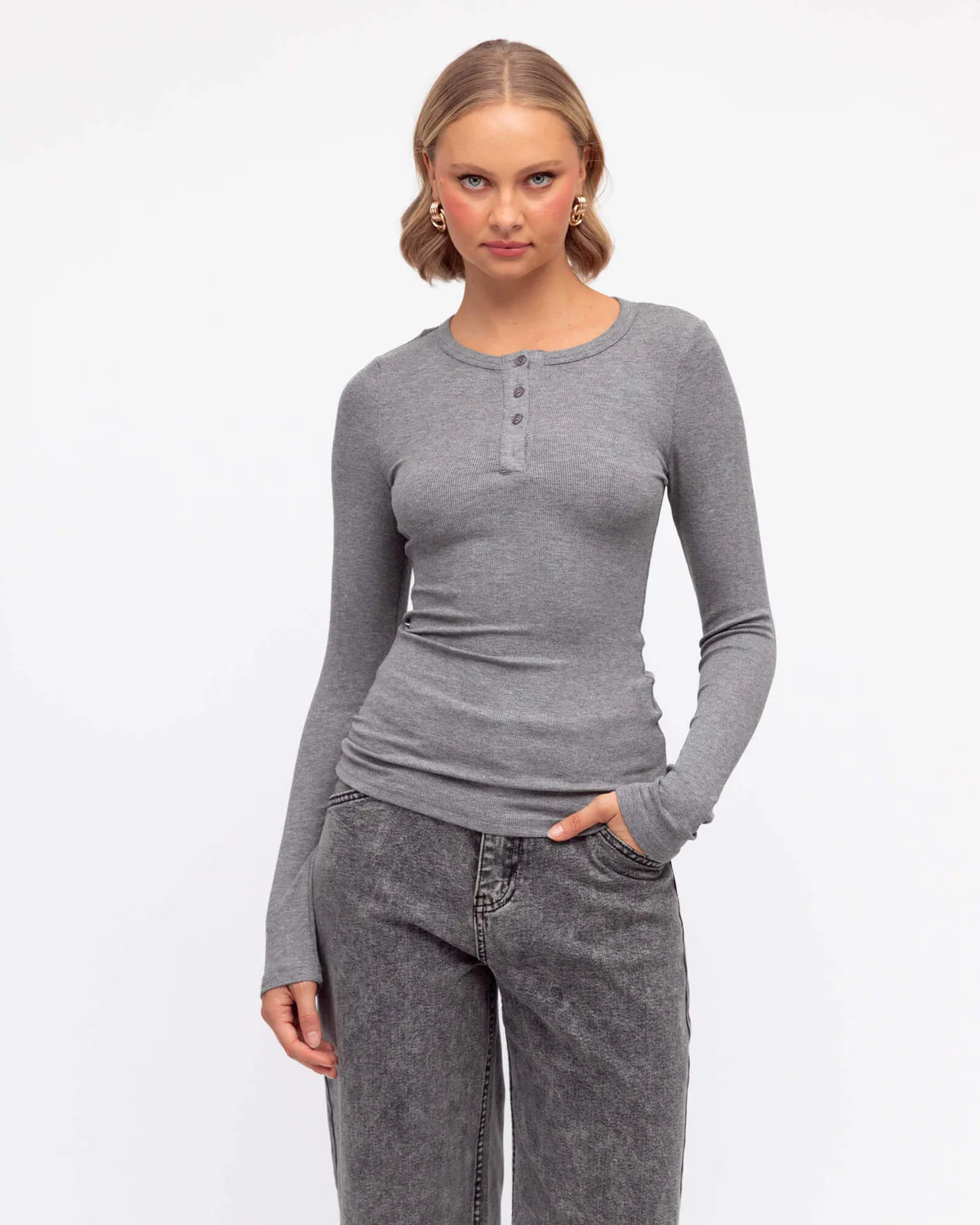 PAPER HEART HENLEY TOP