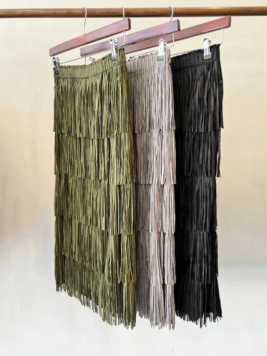 URBAN LUXURY FRINGE SKIRT