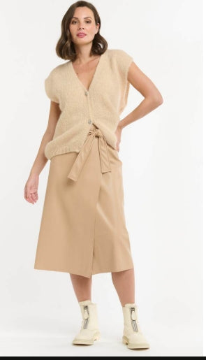 URBAN LUXURY FAUX WRAP SKIRT