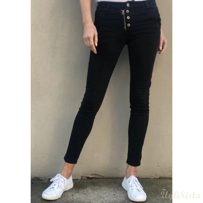 ITALIAN STAR BUTTON JEAN